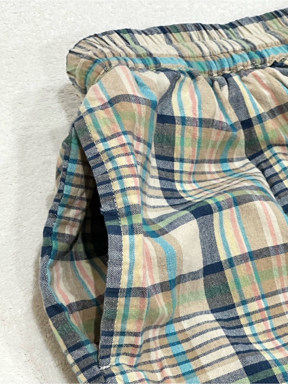 Orvis Navy Sage Tan Plaid Midi Skirt Size Large - Picture 7 of 10